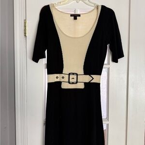Betsey Johnson Black and Cream Knit Dress